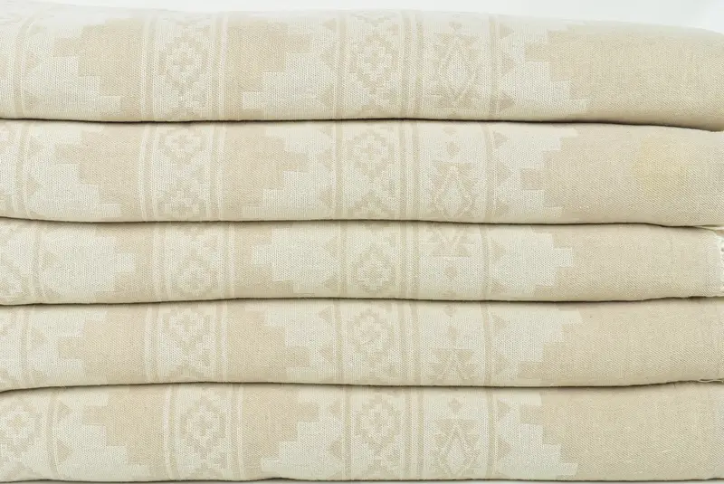 Turkish Blanket, 92x80 Cotton Kilim Towel, Bedspread, Customized Turkish Blanket, Bridal Shower Favors, Woven Throw Blanket, Shower Curtain - 3