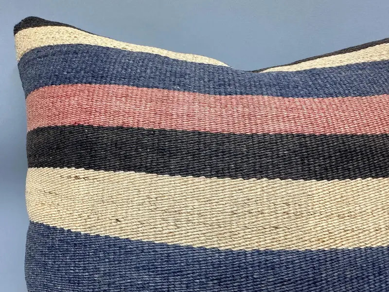 Neutral Throw Pillow Cover, Handmade Kilim Cushion, Cushion Cover, Boho Pillow, Throw Kilim Pillow, Handwoven Pillow Sham, 20x20 Beige Cushion Case - 5