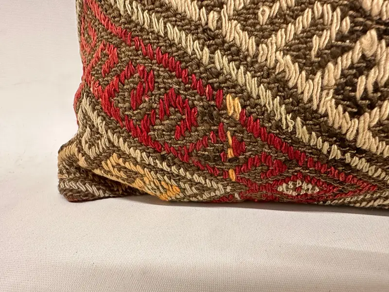 12x24 Brown Cushion, Boho Throw Pillow Case, Turkish Pillow, Cushion, Boho Pillow, Gift Pillow, Designer Throw Cushion, Pattern Throw Cushion Case - 2