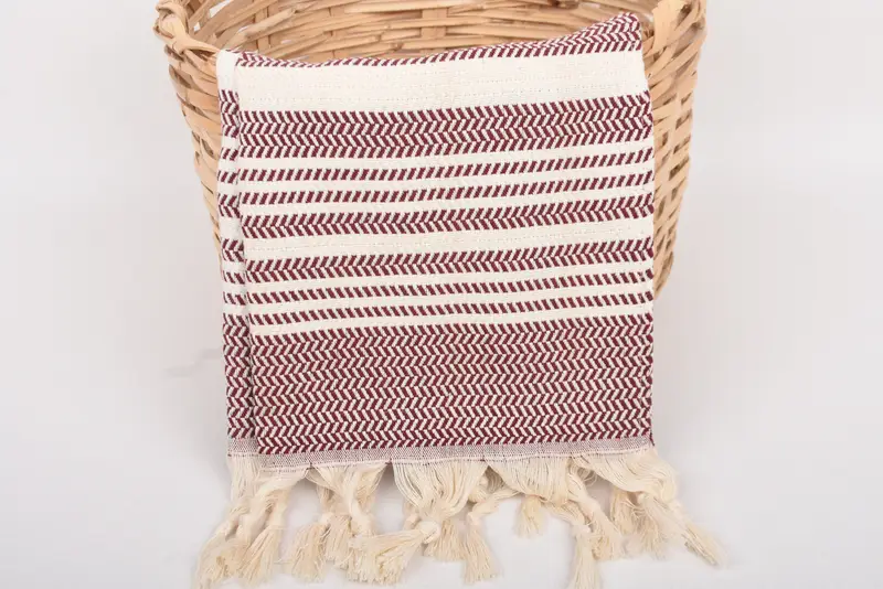 Beach Theme Wedding Gift, Turkish Tea Towel, Monogrammed Hand Towel, 40x18 Cotton Striped Towel, Best Friend Gift Ideas, Custom Hand Towel - 5