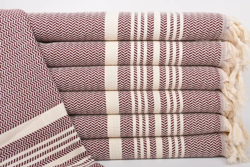 Beach Theme Wedding Gift, Turkish Tea Towel, Monogrammed Hand Towel, 40x18 Cotton Striped Towel, Best Friend Gift Ideas, Custom Hand Towel - 1