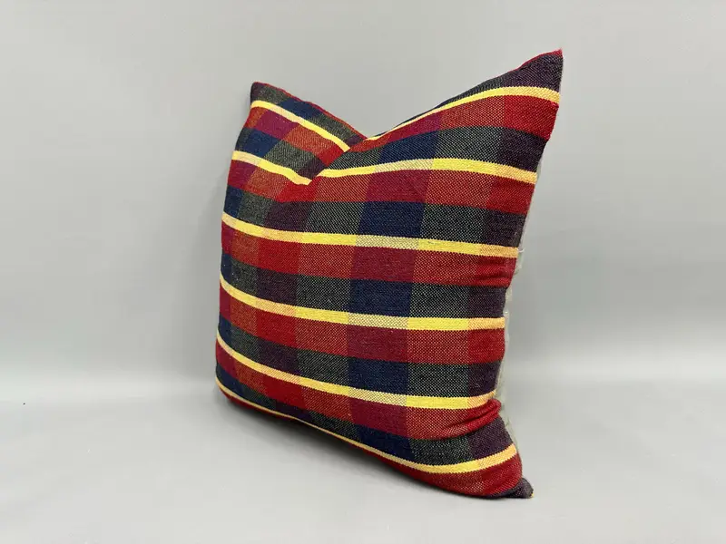 18x18 Red Pillow Cover, Neutral Throw Pillow Sham, Outdoor Patio Pillow Sham, Antique Pillows, Vintage Pillow, Throw Kilim Pillow, Cushion Case - 3