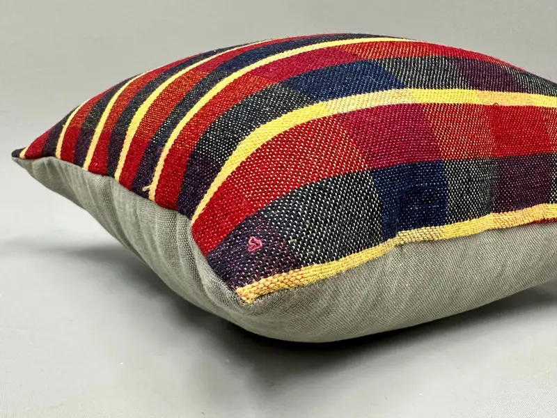 18x18 Red Pillow Cover, Neutral Throw Pillow Sham, Outdoor Patio Pillow Sham, Antique Pillows, Vintage Pillow, Throw Kilim Pillow, Cushion Case - 6