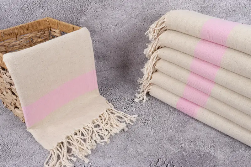 Gym Towel, Gift For Coworker, Embroidered Towel, Wedding Gifts Towel, Beach Towel Personalized, 70x36 Linen Striped Towel, Bachelorette Party Gifts - 3