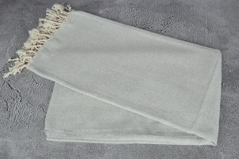 70x40 Cotton Herringbone Towel, Family Gift Basket, Family Gift, Gift For Him, First Wedding Anniversary Gift, Custom Beach Towel, Sand-free towel - 6