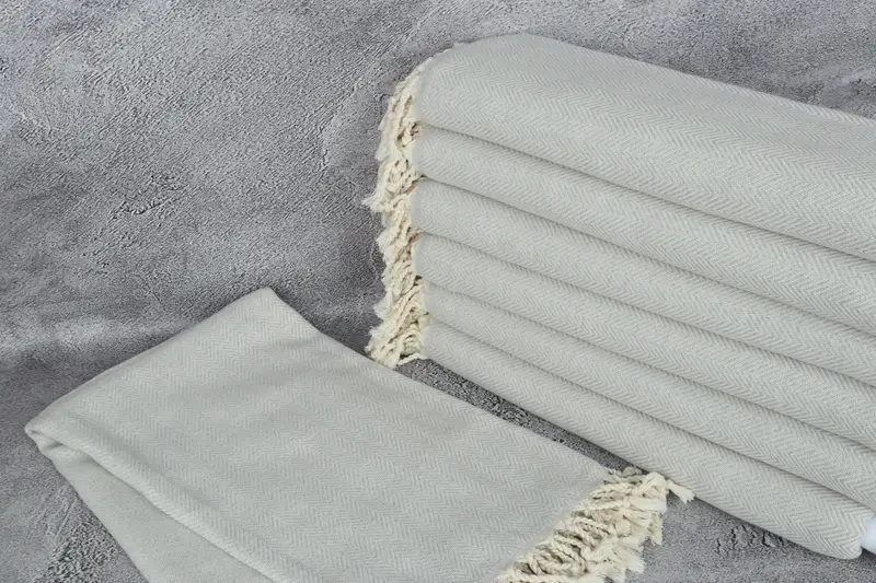 70x40 Cotton Herringbone Towel, Family Gift Basket, Family Gift, Gift For Him, First Wedding Anniversary Gift, Custom Beach Towel, Sand-free towel - 2