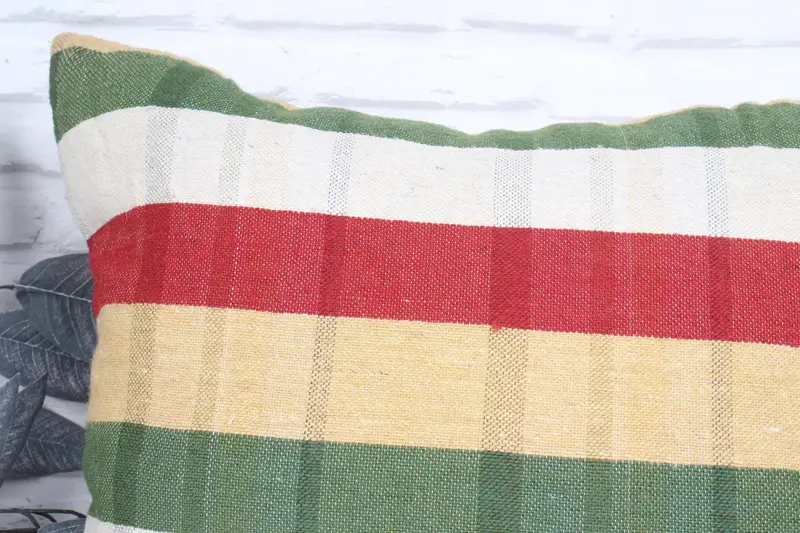 Pillow for Couch, Turkish Kilim Pillow, Natural Cushion, Anatolian Pillow Sham, Pillow Sham, 24x24 Green Pillow Case, Antique Pillows - 2