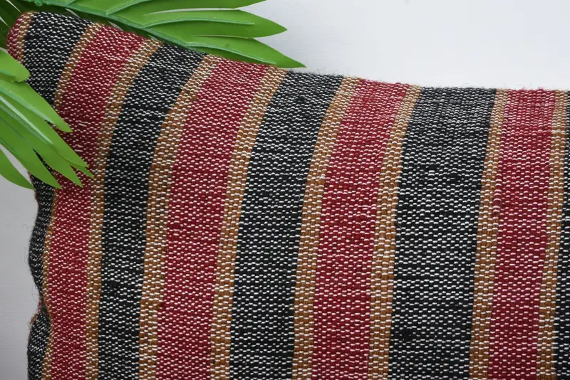 Pillow Sham, Interior Designer Pillow, Natural Cushion Cover, Living Room Throw Pillow, Boho Pillow, Home Decor Pillow, 12x20 Black Pillow Sham - 2