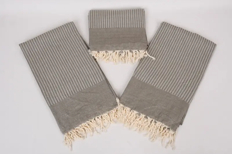 Bridesmaid Favors, Personalized Bridesmaid Gift, Wedding Anniversary Gift, Bridesmaid Gift, Custom Towel, Organic Towel, 70x40 Cotton Striped Towel - 6