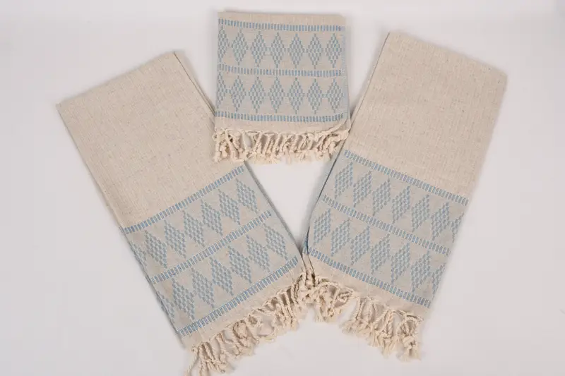 Personalized Kitchen Towel, Personalized Hand Towel, Bridal Shower Gifts, Summer Towel, 40x20 Linen Kilim Design Towel, Spa Towel, Wedding Favors - 6