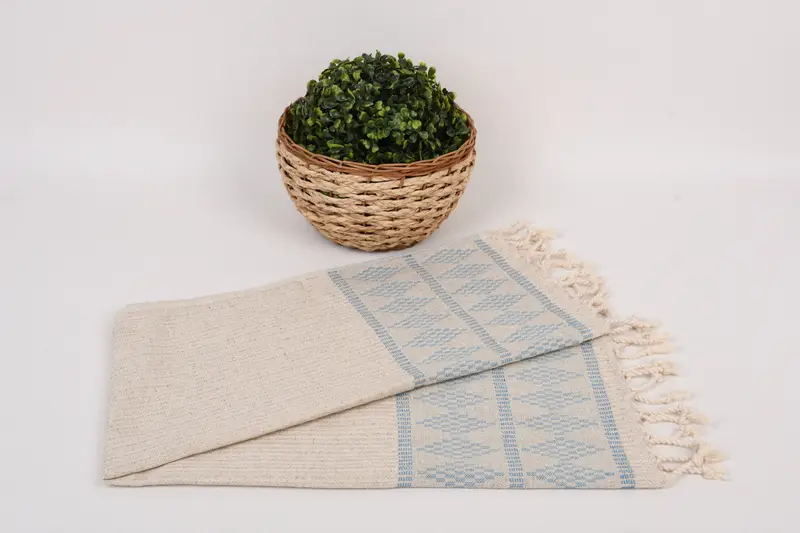 Personalized Kitchen Towel, Personalized Hand Towel, Bridal Shower Gifts, Summer Towel, 40x20 Linen Kilim Design Towel, Spa Towel, Wedding Favors - 4