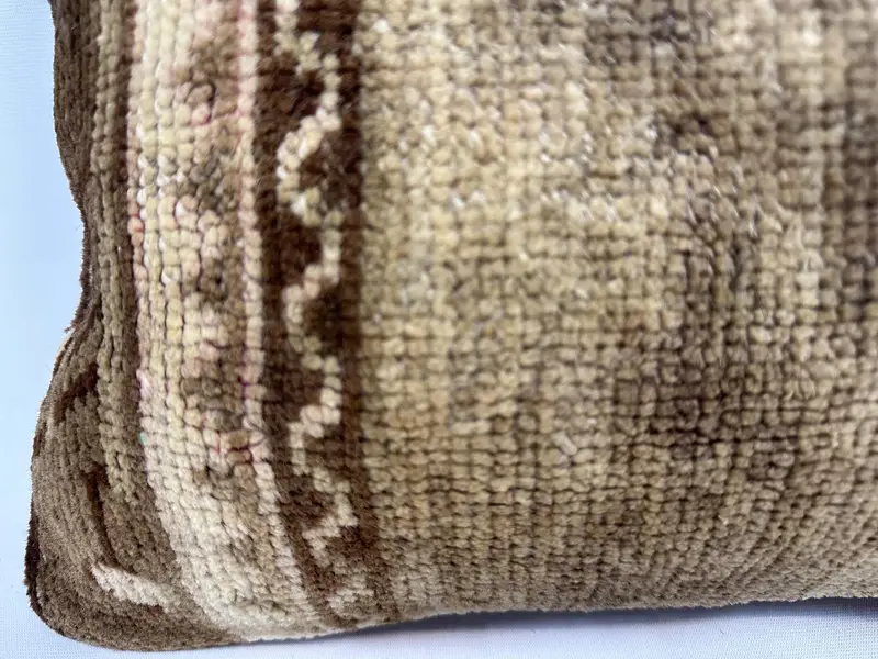 Kilim -Kissenbezug, Kissenbedeckung, 12x20 beige Kissenschein, handgefertigt - 2