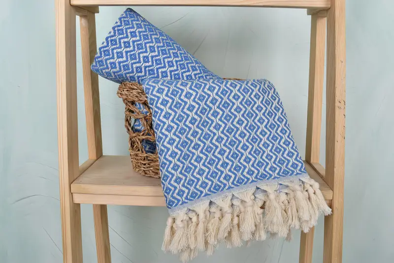 Turkish Towel USA, Unique Gift, Handwoven Turkish Towel, 70x40 Cotton Diamond Towel, Personalized Turkish Towel, Fouta towel, Custom Beach Towels - 4