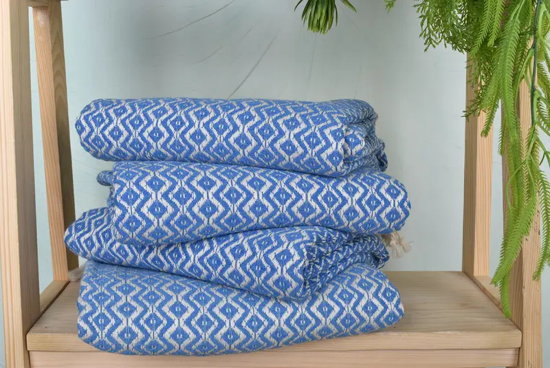 Turkish Towel USA, Unique Gift, Handwoven Turkish Towel, 70x40 Cotton Diamond Towel, Personalized Turkish Towel, Fouta towel, Custom Beach Towels - 7