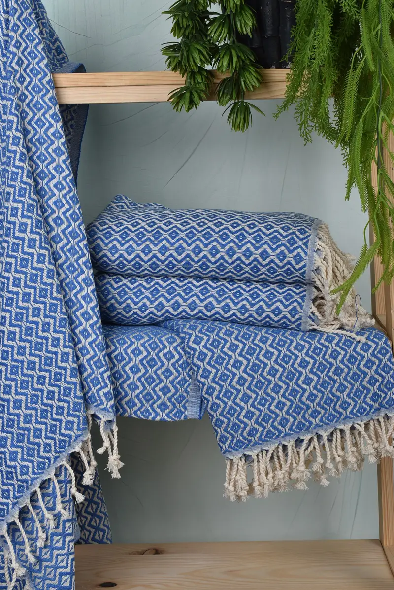 Turkish Towel USA, Unique Gift, Handwoven Turkish Towel, 70x40 Cotton Diamond Towel, Personalized Turkish Towel, Fouta towel, Custom Beach Towels - 6