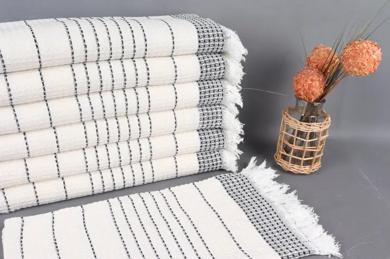 Kitchen Towel Wedding Gift Towels Black Dishcloth Waffle Washcloth, 20x40 Inches