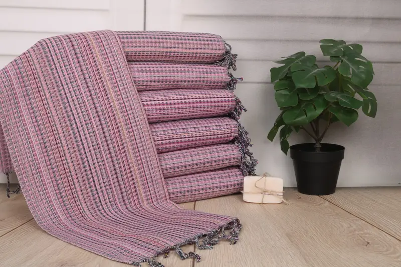 Düğün El Yapımı Hediye, Sevgililer Hediyesi, 38x18 Pamuk Geometrik Havlu, Kişiselleştirilmiş El Havlu, Hediye, Düğün iyilikleri, Monogrammed El Havlusu - 1