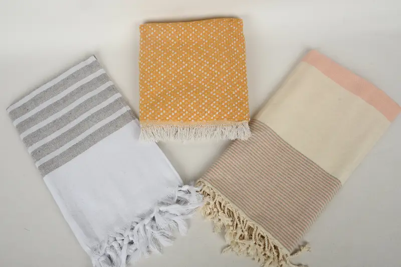 Sand-Resistant Peshtemal, 70x40 Cotton Set of 10 Towel, Quick-dry towel, Wedding Gifts Towel, Gift Boxes Towel, Personalized Turkish Towel - 7