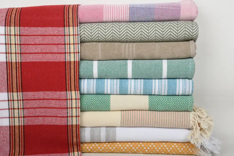 Sand-Resistant Peshtemal, 70x40 Cotton Set of 10 Towel, Quick-dry towel, Wedding Gifts Towel, Gift Boxes Towel, Personalized Turkish Towel - 1