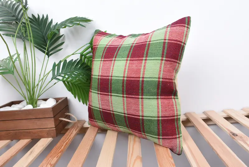 Anatolian Cushion, 18x18 Green Pillow Sham, Pillow Cover, Antique Pillows, Pillow for Sofa, Shabby Chic Pillow Case, Kilim Cushion Sham - 5