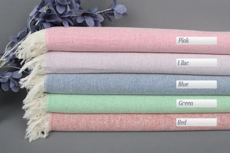 Turkish Beach Towel Organic Cotton Beige, 40x71 Inches