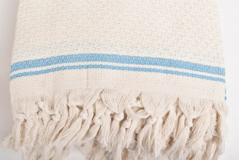 94x92 Cotton Striped Towel, Throw Blanket, Personalized Home Gift Wedding, Bachelorette Gifts, Decorative Blanket, Personalized Gift, Organic Throw - 5