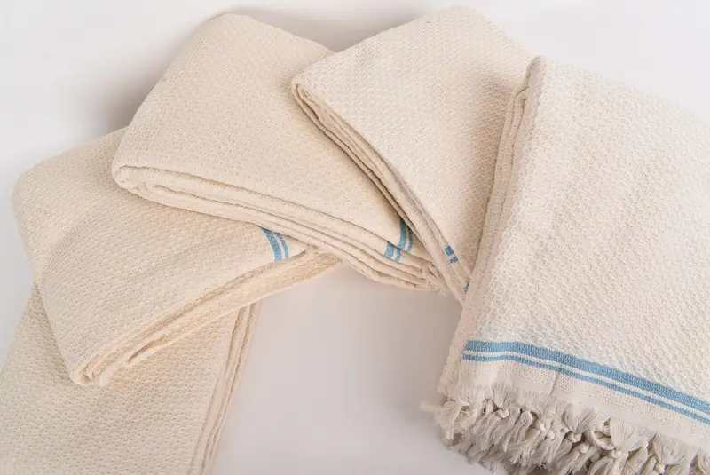 94x92 Cotton Striped Towel, Throw Blanket, Personalized Home Gift Wedding, Bachelorette Gifts, Decorative Blanket, Personalized Gift, Organic Throw - 4