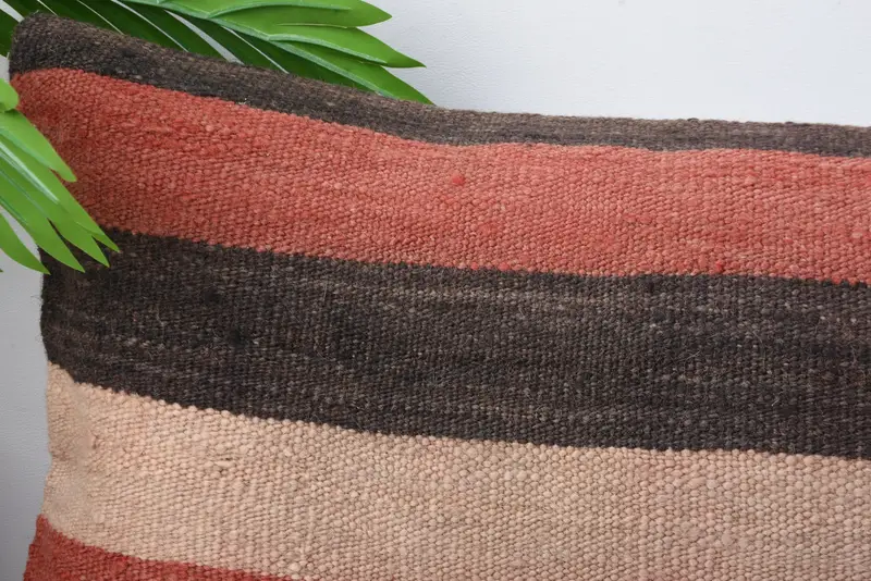 Couch Pillow Cover, 12x20 Red Pillow, Handwoven Cushion Case, Cushion, Turkish Kilim Pillow, Oriental Cushion, Gift Pillow, Boho Pillow Sham Cover - 2