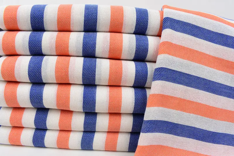 Organic Turkish towel, Beach Theme Wedding Gift, Lightweight Turkish towel, Bridal Shower Favors, 70x40 Cotton Striped Towel, Halloween Gifts - 2