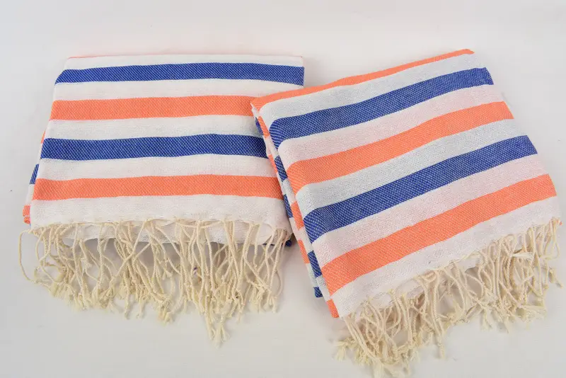 Organic Turkish towel, Beach Theme Wedding Gift, Lightweight Turkish towel, Bridal Shower Favors, 70x40 Cotton Striped Towel, Halloween Gifts - 6