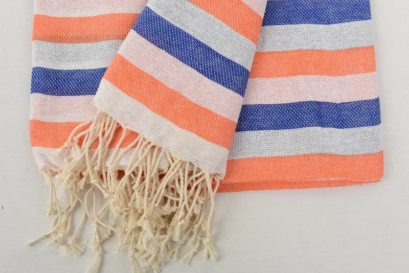 Organic Turkish towel, Beach Theme Wedding Gift, Lightweight Turkish towel, Bridal Shower Favors, 70x40 Cotton Striped Towel, Halloween Gifts - 7