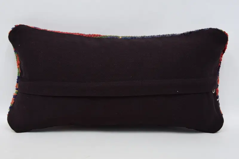 Gift Pillow, Handmade Rug Seat Cushion, Throw Kilim Pillow, Bolster Throw Cushion, 8x16 Blue Cushion Case, Pillow Sham, Antique Pillows - 6