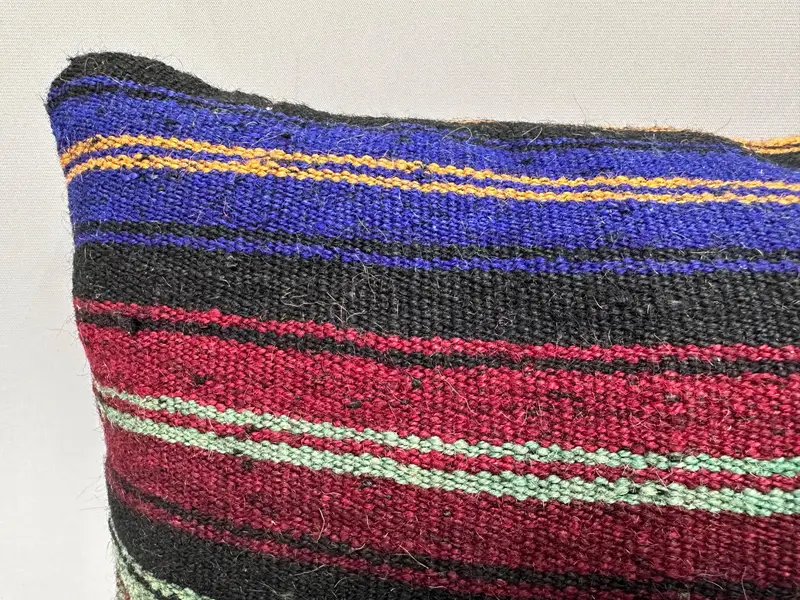Pillow Case, Kilim Cushion Sham, Meditation Cushion, Pillow for Couch, 12x20 Green Cushion Cover, Sofa Pillow Sham, Kilim Pillow Cover, Bed Cushion - 5