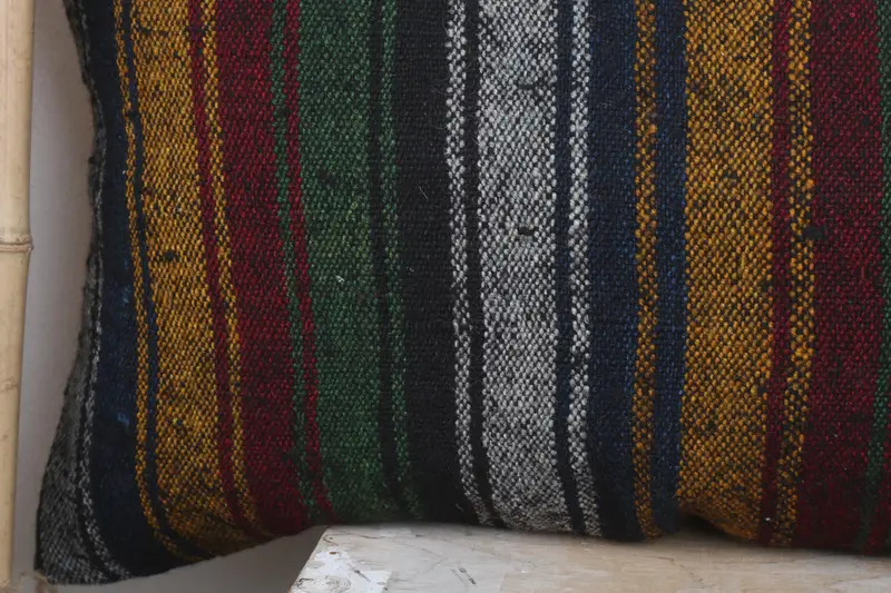 Patio Pillow Case, Turkish Pillow, 16x48 Brown Cushion, Bolster Throw Pillow Sham, Kilim Pillow, Kilim Cushion Sham, Pillow Cover - 3