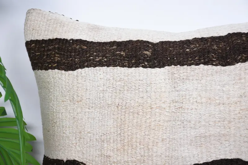 Pillow Cover, Interior Designer Pillow, 16x16 White Pillow Case, Vintage Kilim Pillow Pillow Sham, Pillow for Sofa, Boho Pillow Sham Cover - 2