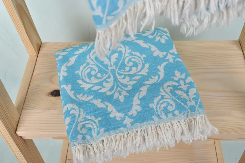 Absorbent Turkish towel, Embroidery Towels, Bachelorette Party Decorations, Beach Towel Bulk, Personalized Wedding Gift, 68x36 Cotton Baroque Towel - 6