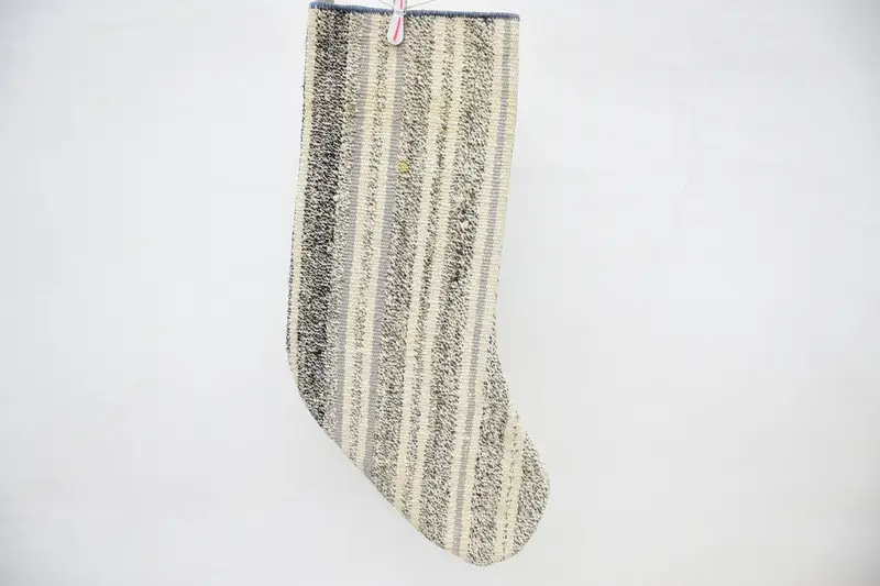 ベージュ & ブラウン クリスマス オーナメント ストッキング、お祝いの休日の装飾