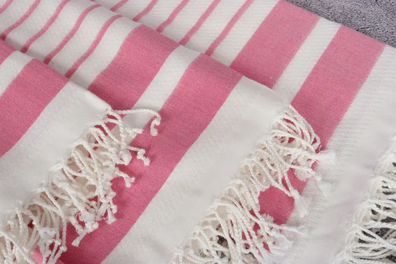 Welcome Wedding Gift, Custom Towel, Gym Towel, Turkish towel, Bachelorette Party Favors, 70x40 Cotton Striped Towel, Embroidered Beach Towel - 5