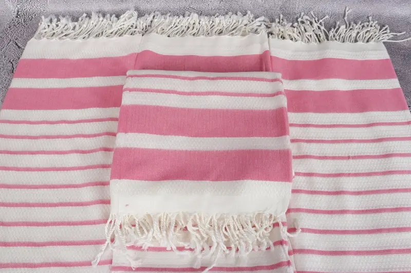 Welcome Wedding Gift, Custom Towel, Gym Towel, Turkish towel, Bachelorette Party Favors, 70x40 Cotton Striped Towel, Embroidered Beach Towel - 4