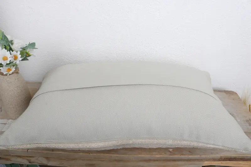 Boho Pillow Sham Cover, 12x20 White Cushion Case, Turkish Kilim Pillow, Handmade Rug Seat Pillow Cover, Kilim Pillow, Pillow Sham - 7