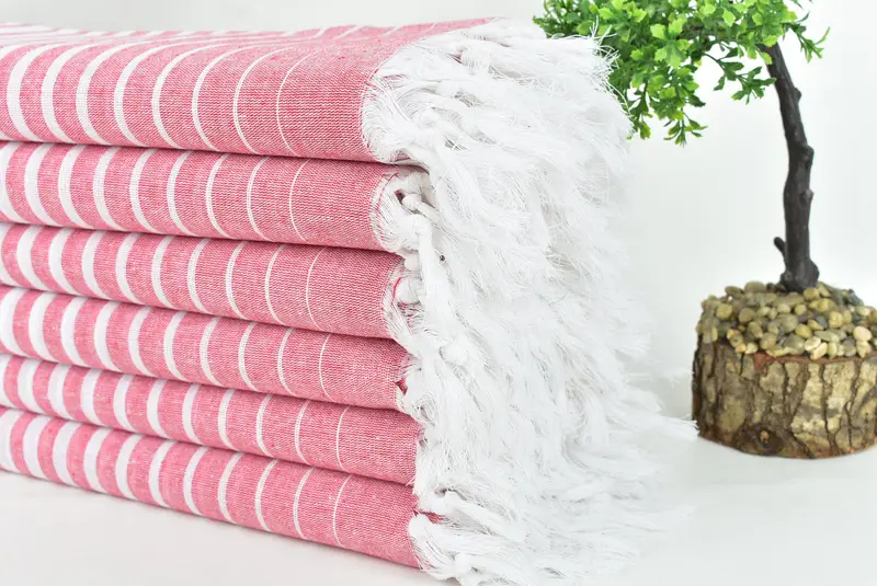 Custom Wedding Gift, Soft and absorbent Turkish towel, 70x40 Cotton Striped Towel, Monogrammed Beach Towel, Quick-dry peshtemal, Customized Towels - 3