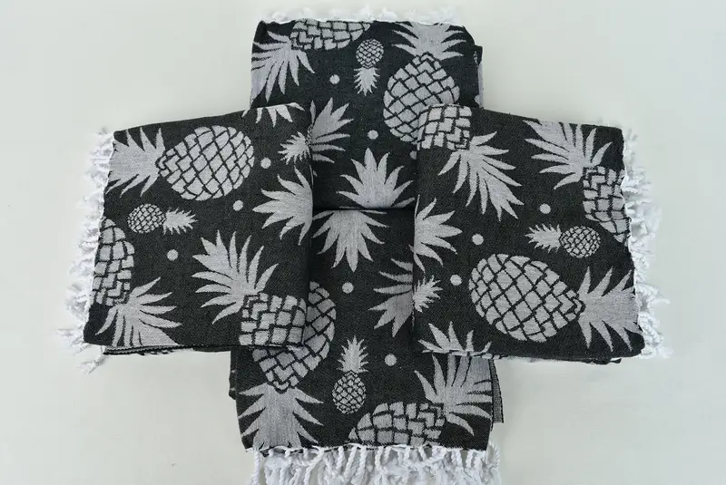 Summer Gift, Bachelorette Party Gifts Bridesmaids, Pool Towels, Spa Towel, Customized Towels, Bridesmaid Gifts, 70x36 Cotton Pineapple Design Towel - 8