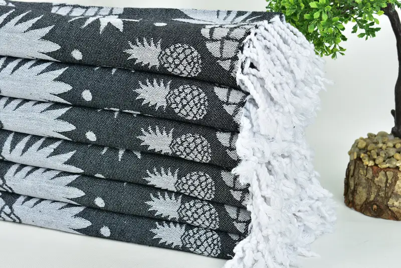 Summer Gift, Bachelorette Party Gifts Bridesmaids, Pool Towels, Spa Towel, Customized Towels, Bridesmaid Gifts, 70x36 Cotton Pineapple Design Towel - 5