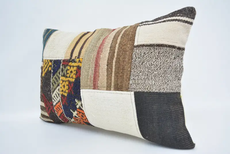 Boho Pillow Sham Cover, 16x24 White Pillow, Kilim Pillow, Pillow Case, Designer Throw Pillow Cover, Throw Kilim Pillow, Accent Cushion Case - 4