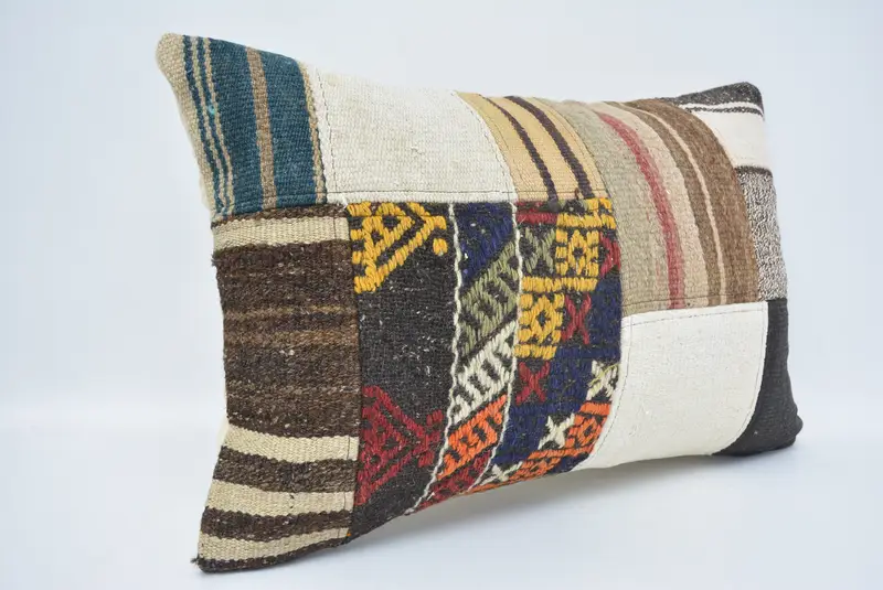 Boho Pillow Sham Cover, 16x24 White Pillow, Kilim Pillow, Pillow Case, Designer Throw Pillow Cover, Throw Kilim Pillow, Accent Cushion Case - 3
