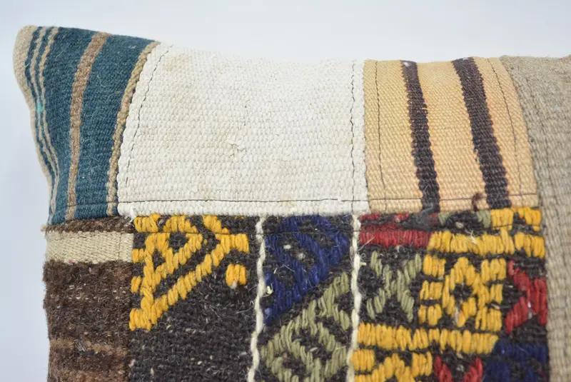 Boho Pillow Sham Cover, 16x24 White Pillow, Kilim Pillow, Pillow Case, Designer Throw Pillow Cover, Throw Kilim Pillow, Accent Cushion Case - 2