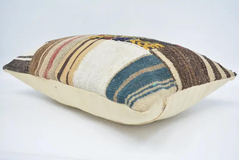 Boho Pillow Sham Cover, 16x24 White Pillow, Kilim Pillow, Pillow Case, Designer Throw Pillow Cover, Throw Kilim Pillow, Accent Cushion Case - 6