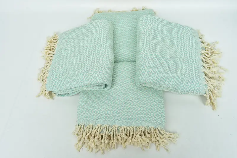 Absorbent Turkish towel, Wedding Gifts Towel, Friends Beach Towel, 70x40 Cotton Diamond Towel, Housewarming Gift, Valentines Day Gift, Guest Towel - 6