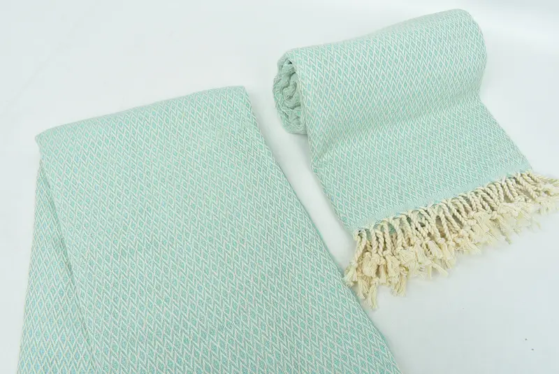 Absorbent Turkish towel, Wedding Gifts Towel, Friends Beach Towel, 70x40 Cotton Diamond Towel, Housewarming Gift, Valentines Day Gift, Guest Towel - 7