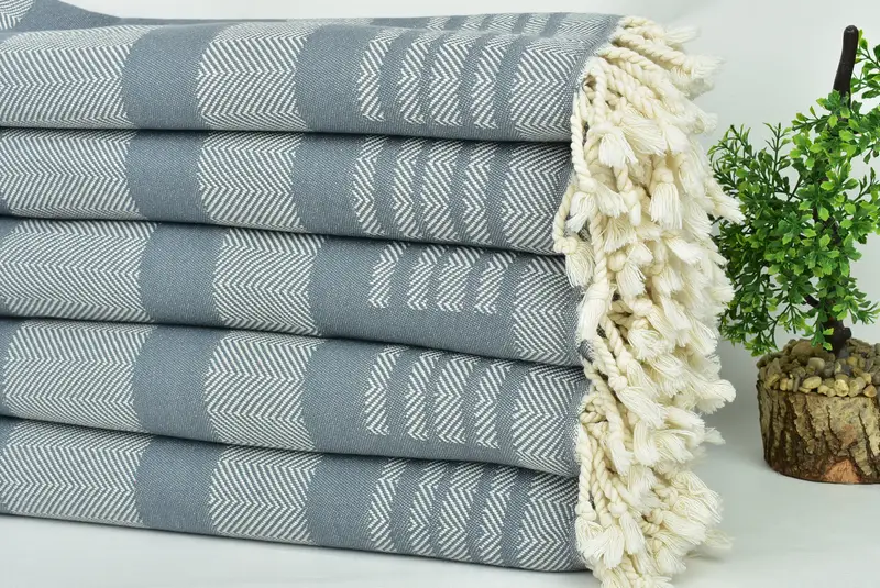 Bachelorette Party Hediyesi, Gelin Hediyesi, Aile Hediye Sepeti, Hamam Havlu, 68x38 Pamuklu Chevron Havlu, Monogramlı Türk Havlu, Organik Türk Havlu - 4